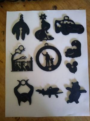 45 Disney Fan Art Silhouette Ornaments | 3d print model