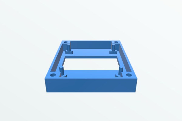 Slim case for Oled screen SSD1306 (arduino _ ESP) | 3d print model