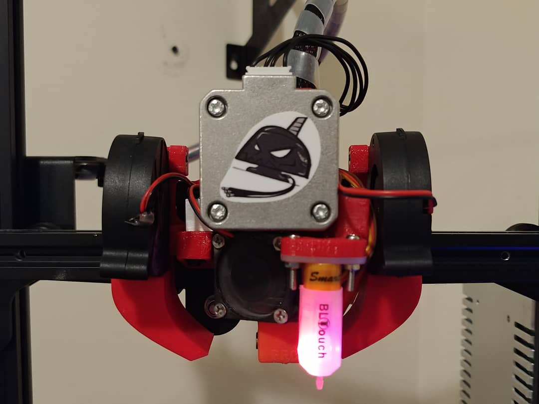 Ender 3 - Flexion E3D v6 Mount - Dual Fans - BLTouch - Remix