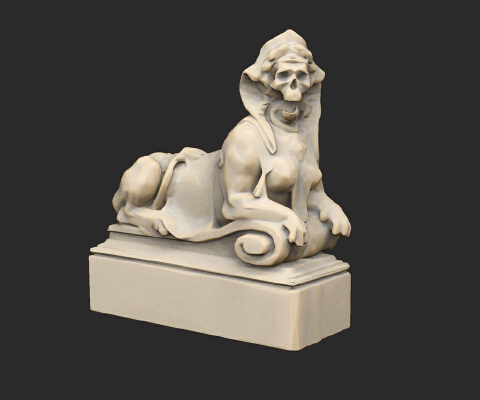 Sphynx Statues x3 Cthulhu | 3d print model