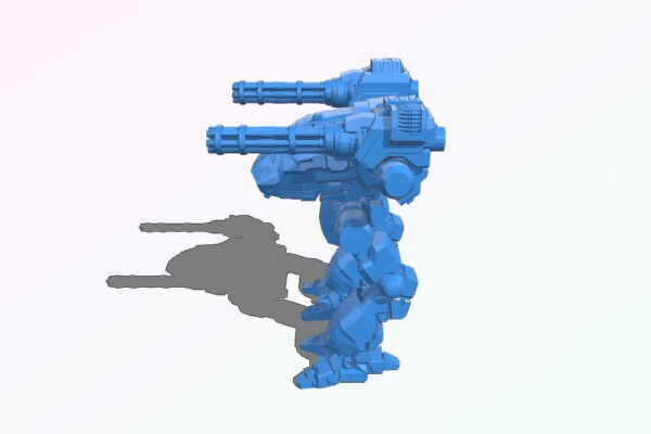 Robot with two gatling guns - Remix | 3d print model