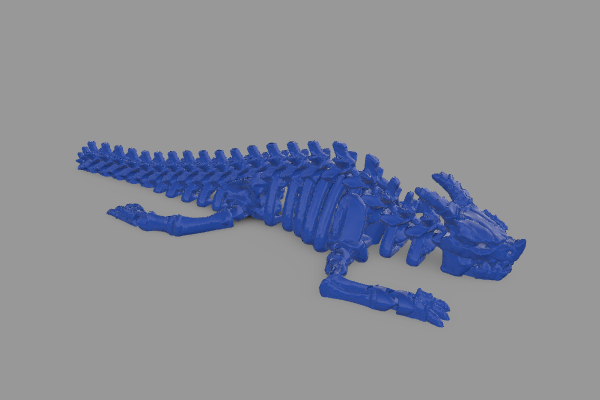 Articulated Skeleton Dragon | 3d print model