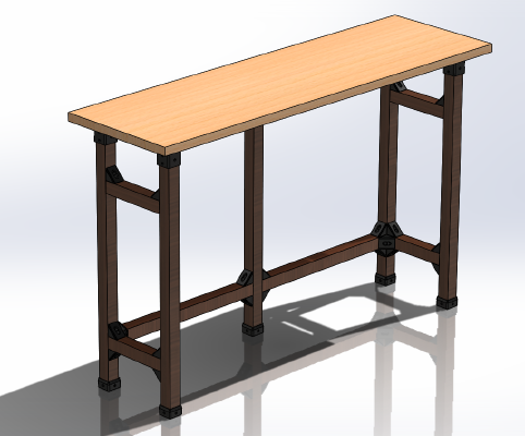 Bar table from IKEA Gerton tabletop | 3d print model