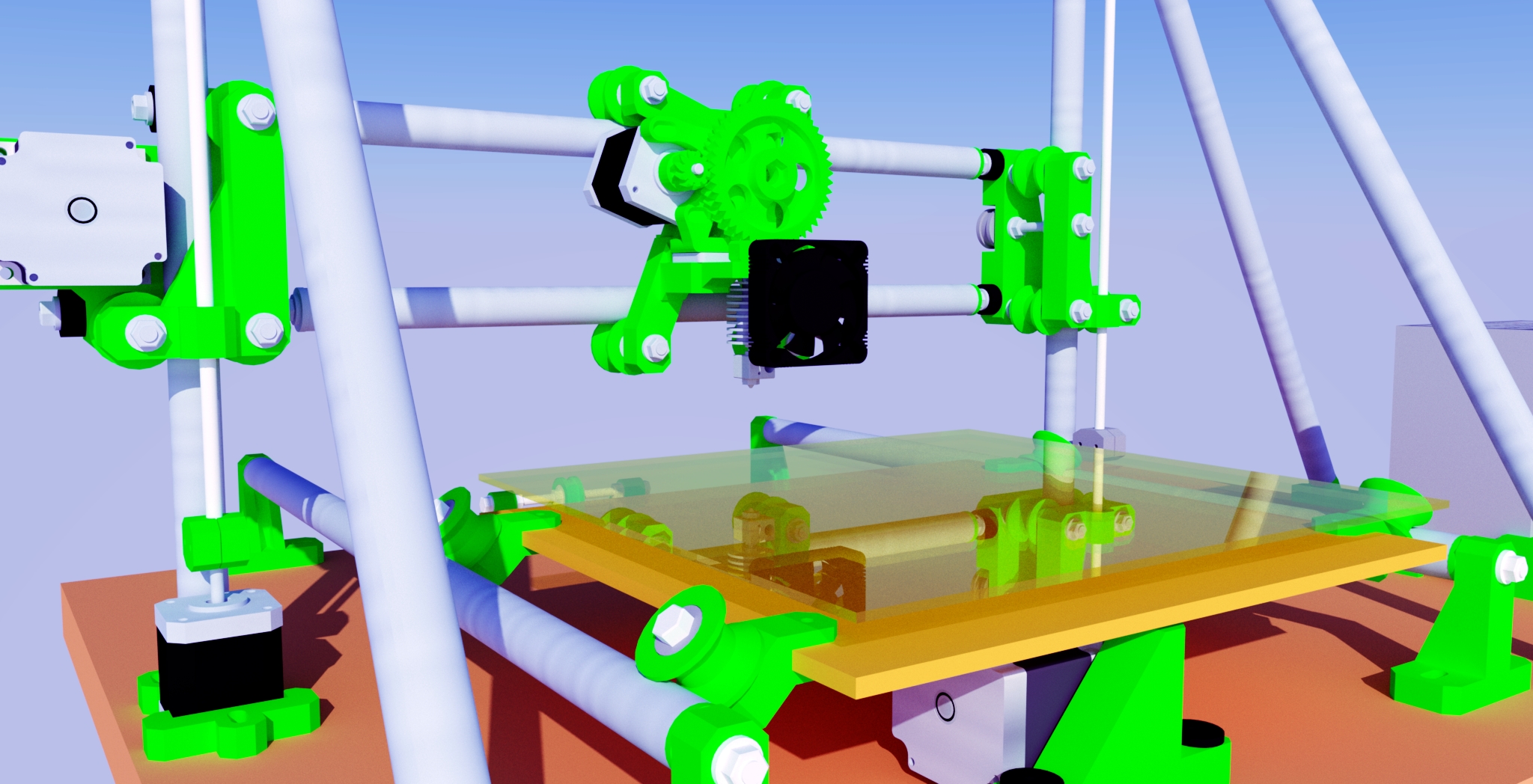 Sub33D recycled e-waste 3D printer v1.02 (large format, low cost)