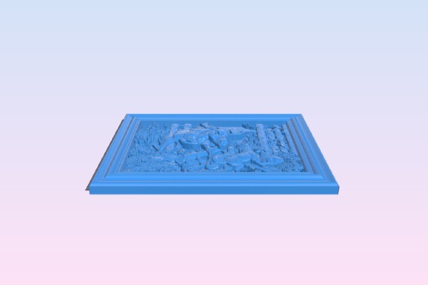 Elk and dogs | 3d print model