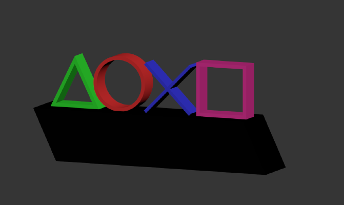 PlayStation Icon Model | 3d print model