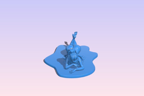 Hilda lies on the beach | 3d print model