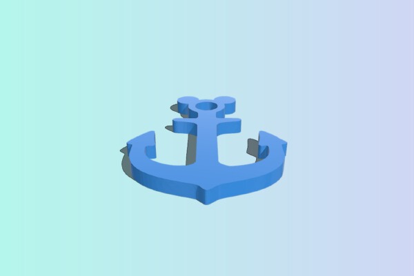 Mouse-Eared Anchor | 3d print model