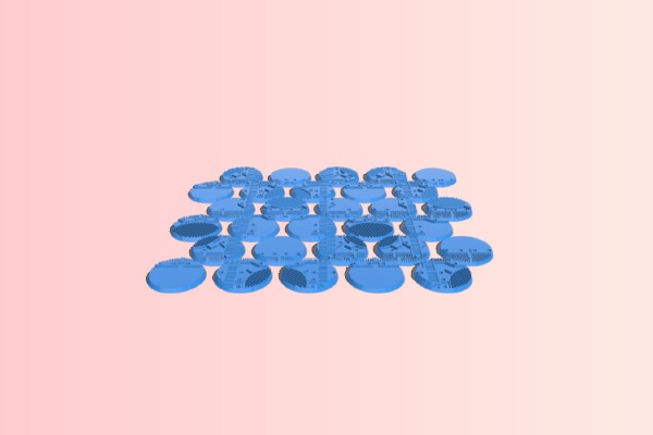 ZM Floor Bases 32mm Round Beveled Edge | 3d print model