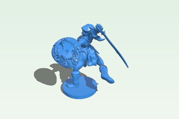 Amazon with sword | 3d print model