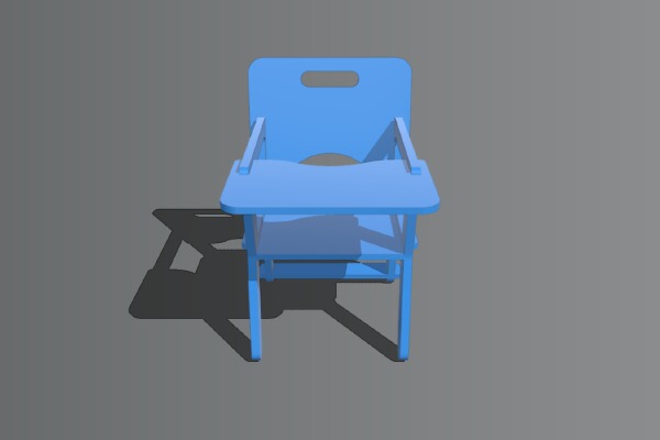 Doll High Chair [enforced] cnc | 3d print model