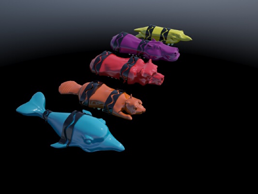Crayola Animal Boats | 3d print model