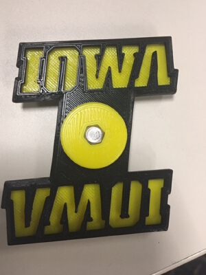 Iowa Hawkeyes Fidget Hand Spinner | 3d print model