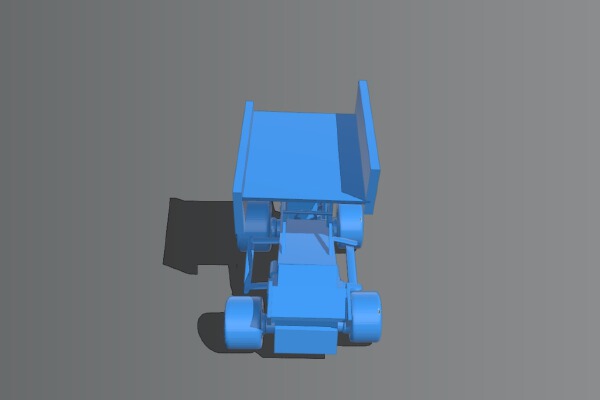 Winged 360 Sprint Car | 3d print model