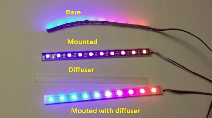 Flexible LED strip mount and diffuser | 3d print model