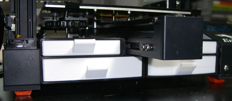 Ender 3 Pro Double Drawers - both sides - without magnet pockets