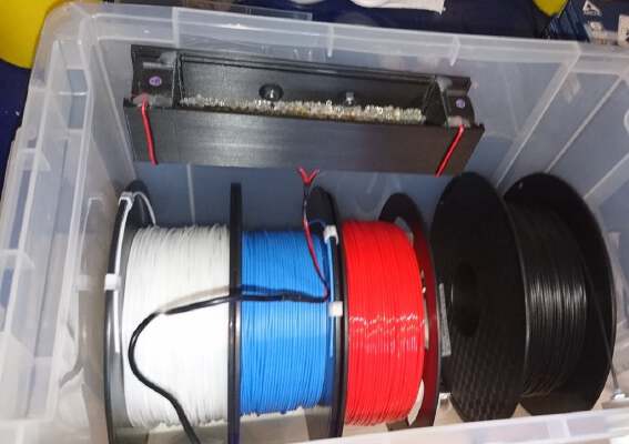 Really Useful Box Filament Dry Box - Silica Gel Fan Dehydrator | 3d print model