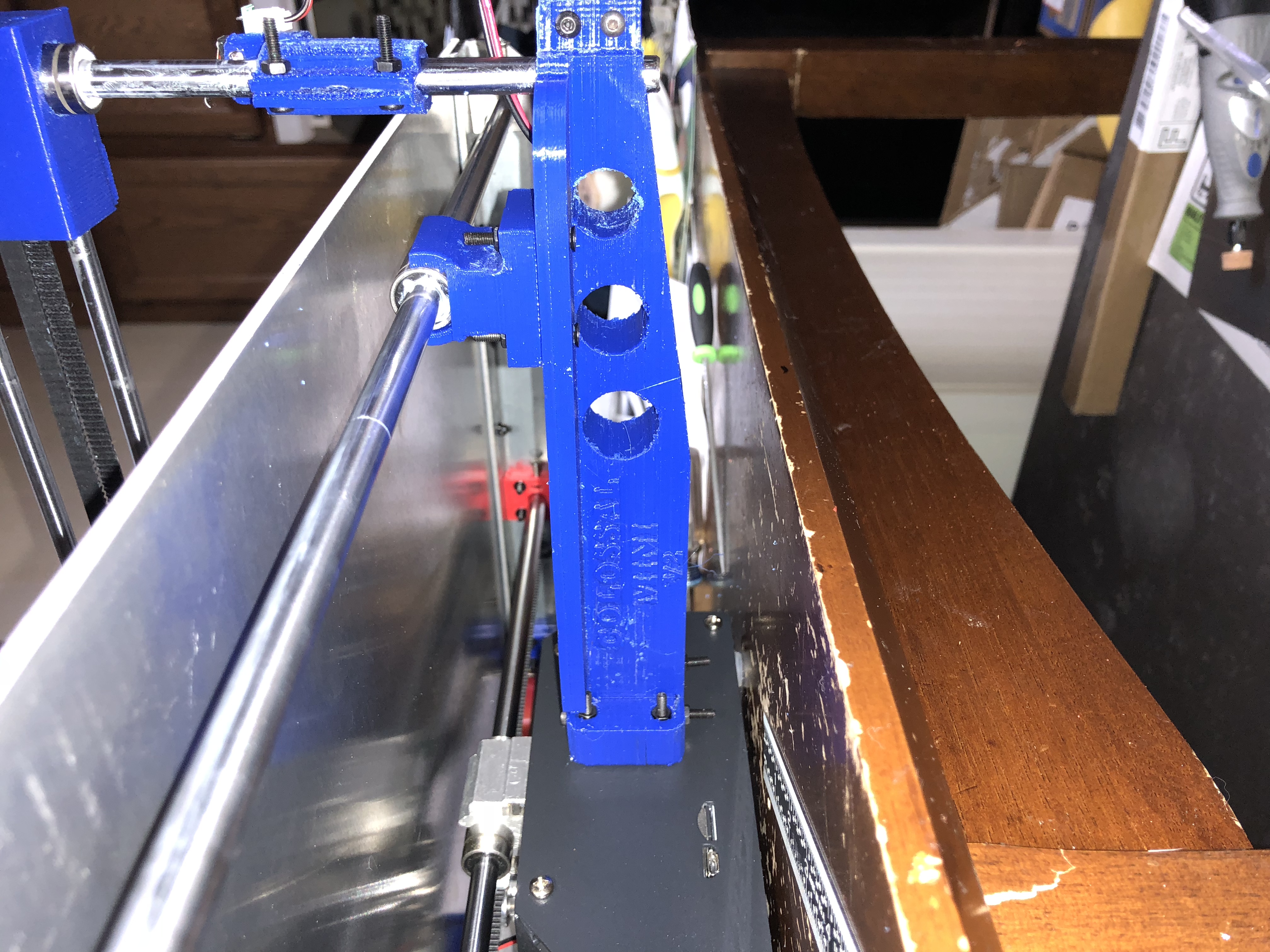 Monoprice Select Mini Z stabilizer and 3rd bearing bed mount