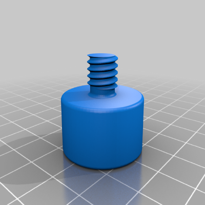 Microphone to Tripod Adapter Plate (1_4-20 Female to 3_8-16 Male) | 3d print model