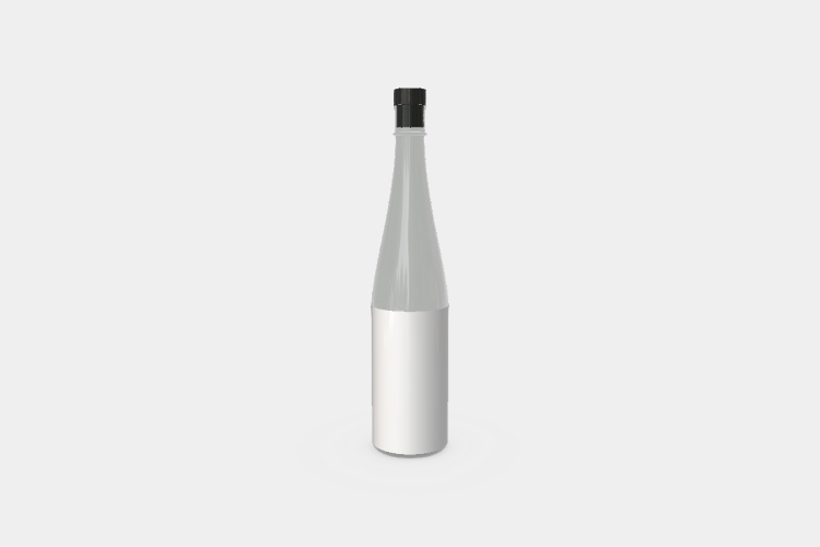 Clear Liquor Glass Bottle Mockup