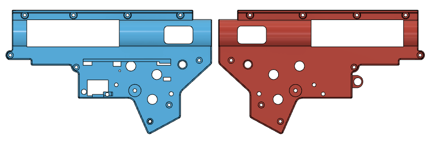 V2 AIR SOFT GEAR BOX | 3d print model