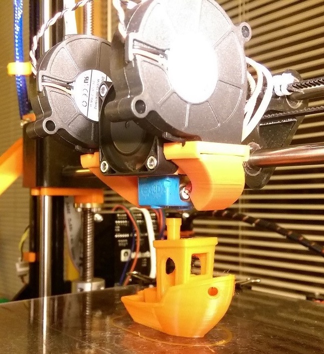 COOLNADO - Dual 5015 Parts Cooler for e3d Hotends _ FlSun i3 - Lightweight, Modular Ducts, Integrated HSF Shroud