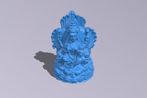 [Printable] Lakshmi on a Lotus throne | 3d print model