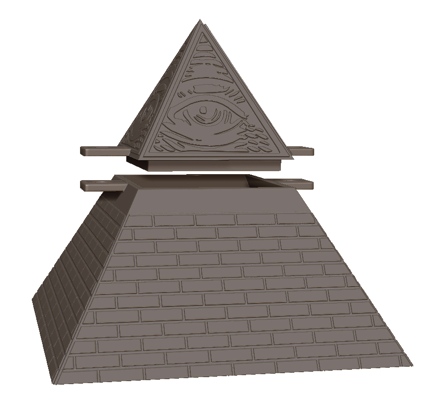 Lockable Illuminati pyramid box