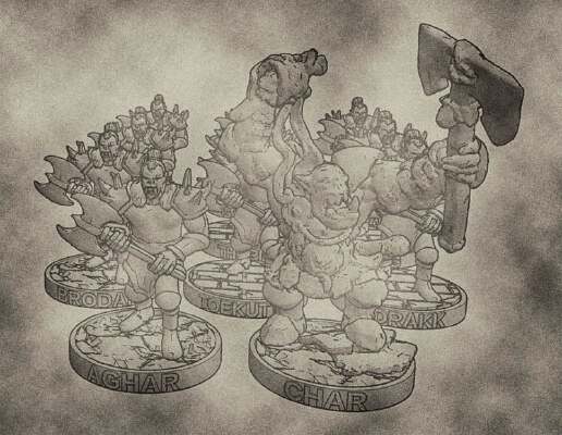 Personalised 32mm bases for Orc _ Ork Units for Dungeons & Dragons, Warhammer, 40k or other Tabletop Games | 3d print model