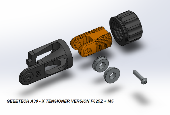 Geeetech A30 Mod - X Axis Tensioner | 3d print model