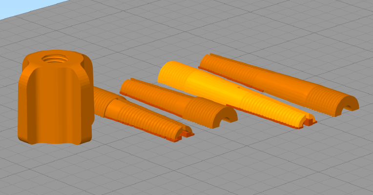 Tapered thread fitting bowden | 3d print model