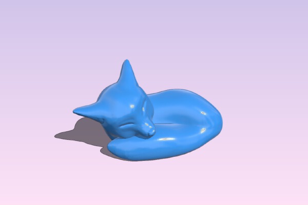 Little Cute Sleeping Fox | 3d print model