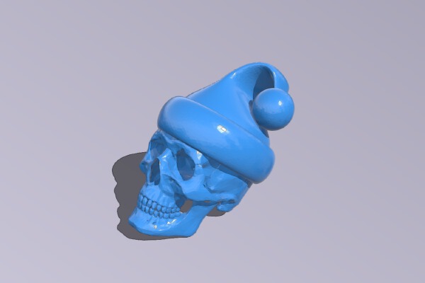 Merry Christmas Santa Skull Ornament | 3d print model