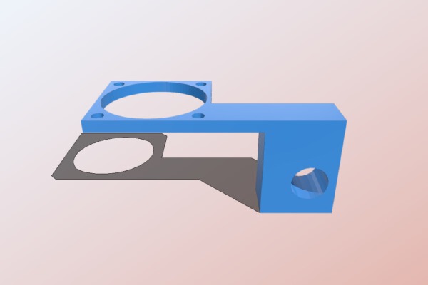 Proximity sensor Geeetech MK8 fan mount | 3d print model