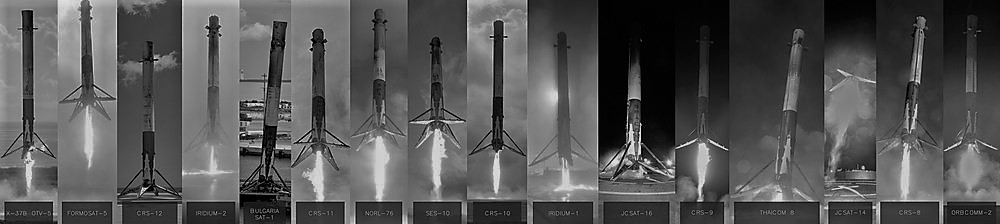 SpaceX Lampshade  - Falcon 9 Landing Shot Compilation