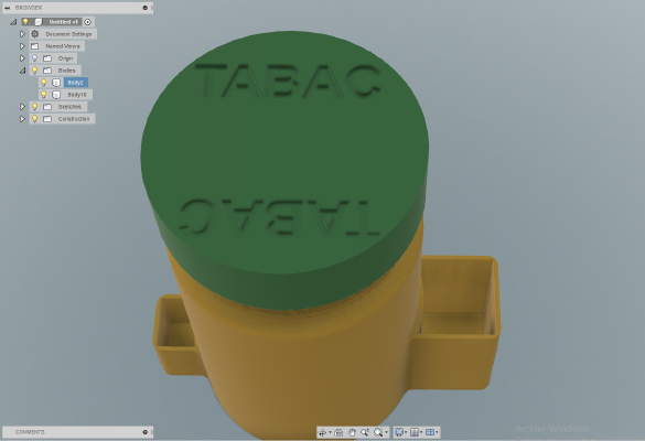 pot Tabac_Box tobacco | 3d print model