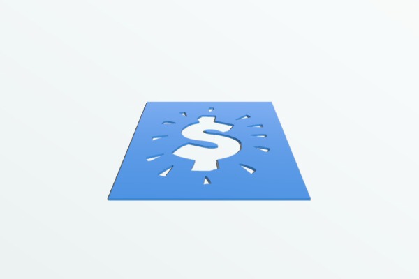 Dollar Sign (Stencil O-Matic) | 3d print model