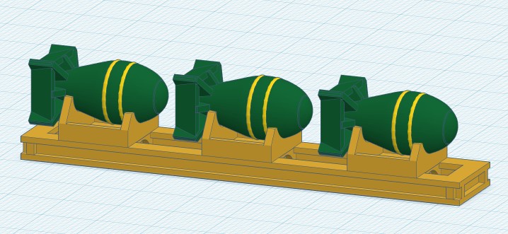 N-Scale Atom Bomb Flatcar Load | 3d print model