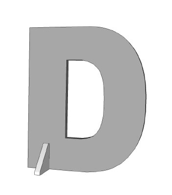 Alphabet (Initial) Stand Ups | 3d print model