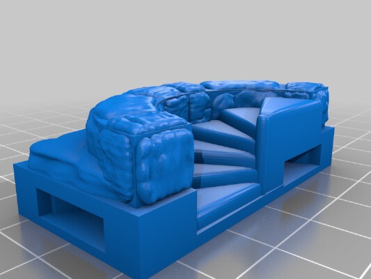  OpenForge 2.0 Spiral Stair Down (ORIG) OpenLock Base | 3d print model