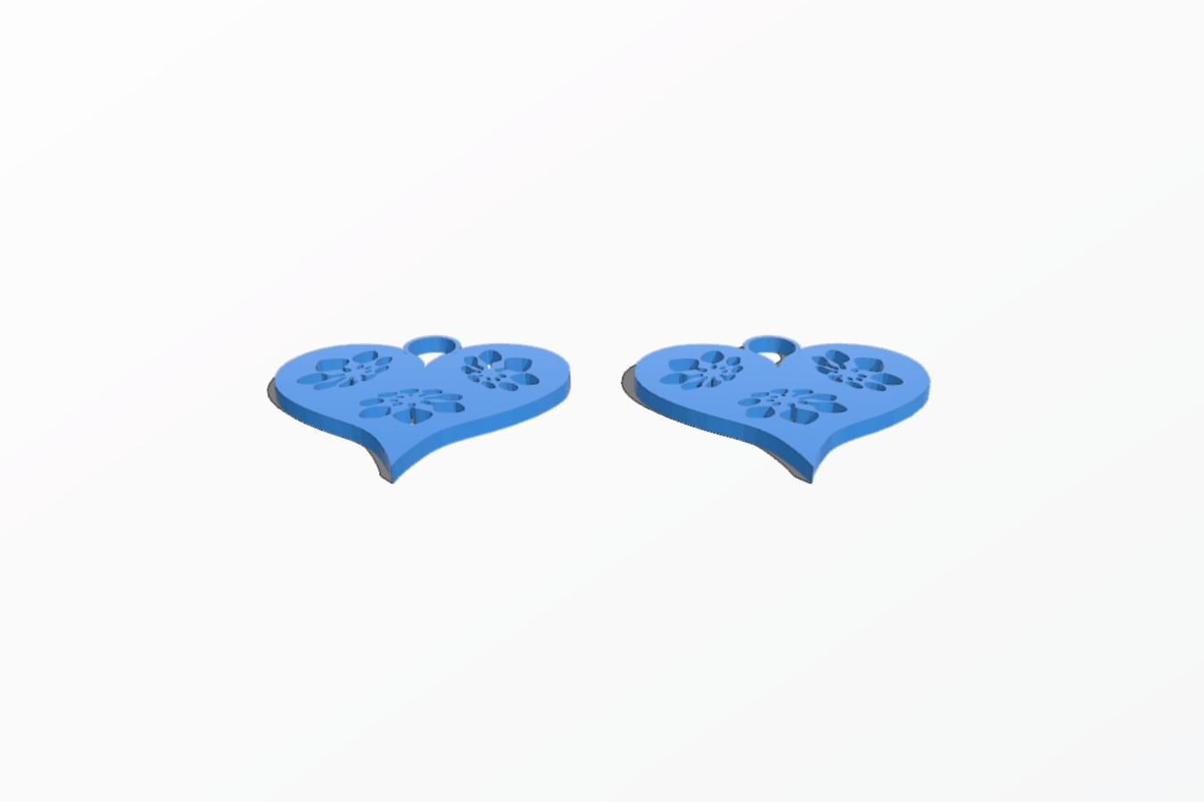 Heart-shaped earring