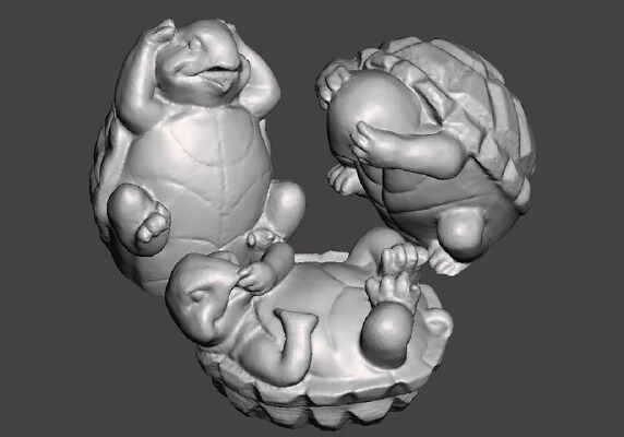Three Turtles Photogrammetry | 3d print model