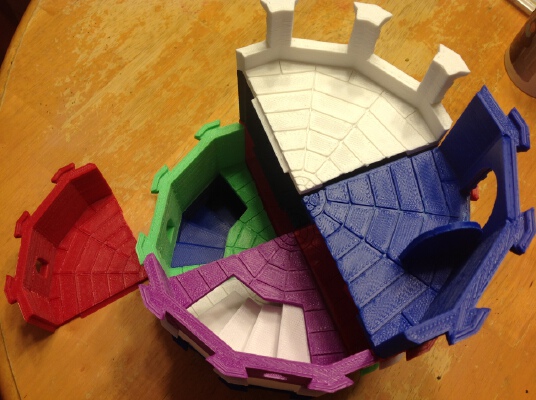 12-Sided Tower Accessory - Reversible Door Section | 3d print model