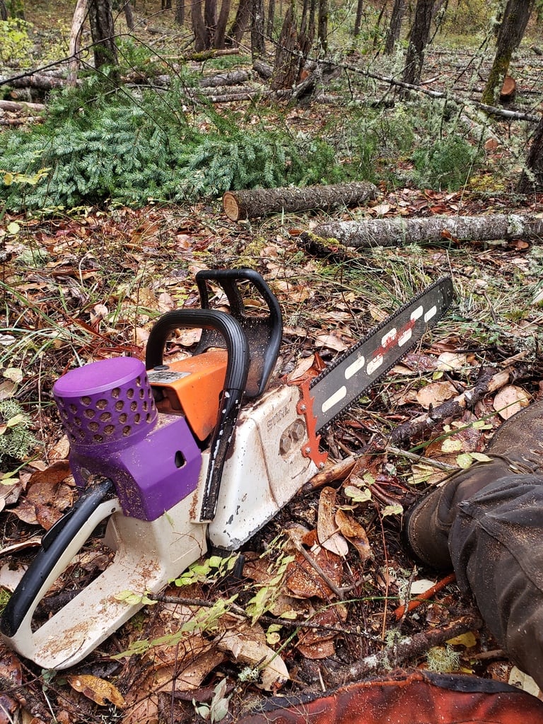 Stihl 034 Super air filter mod