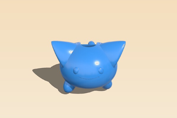 Hoppip planter with thread holes | 3d print model