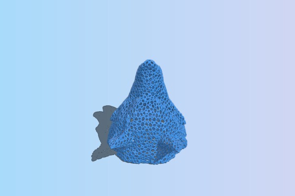 Voronoi Wolf Head | 3d print model