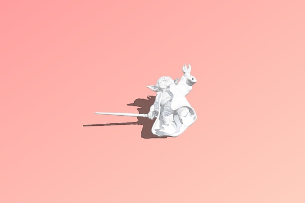 Jedi Master Yoda with Light Saber | 3d print model
