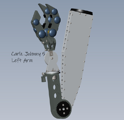 Carlz Johnny 5 Upper Arm Left | 3d print model