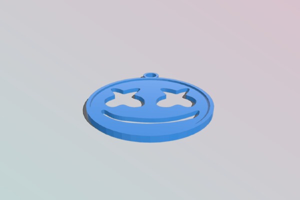Marshmello DJ Keychain | 3d print model
