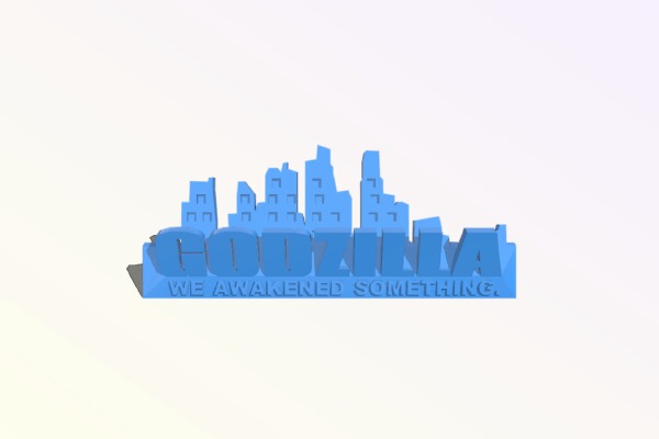 GODZILLA Business Card Holder | 3d print model
